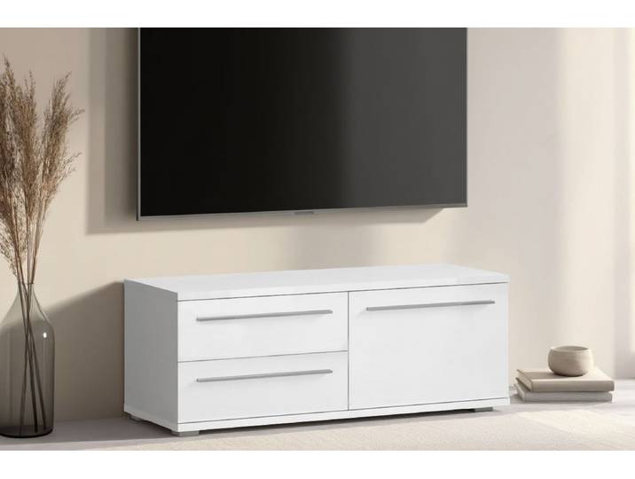 TV-Board OTTO HOME Piano , weiß (weiß 70 hochglanz), B:120cm H:46,2cm T:45,2cm, Holzwerkstoff, Sideboards, TV-Board, UV lackiert, mit Soft-Close-Funktion
