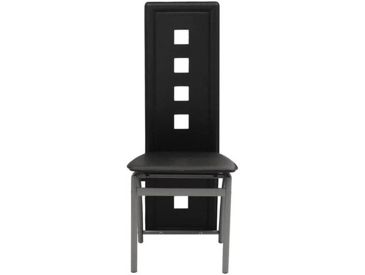 “Winter Sale TOP Chaise de cuisine Noir - Chaises à manger lot de 4 noir similicuir PRO50247