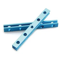Makeblock MB Gewindeführung 0808, 80 mm, M4-Gewinde, Nut für Gewindestange, blau eloxiert, 2 Stück