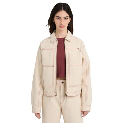 Outdoorjacke ELEMENT "Chore Canvas", Damen, Gr. L, beige (natural), Obermaterial: 70% Baumwolle, 30% Baumwolle., Jacken Outdoorjacke