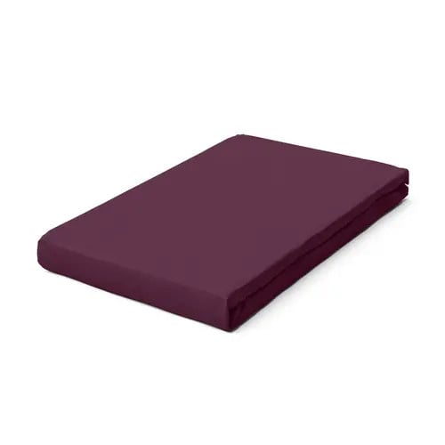 Schlafgut Pure Jersey Topper Hoeslaken Lits-jumeaux - Purple Deep