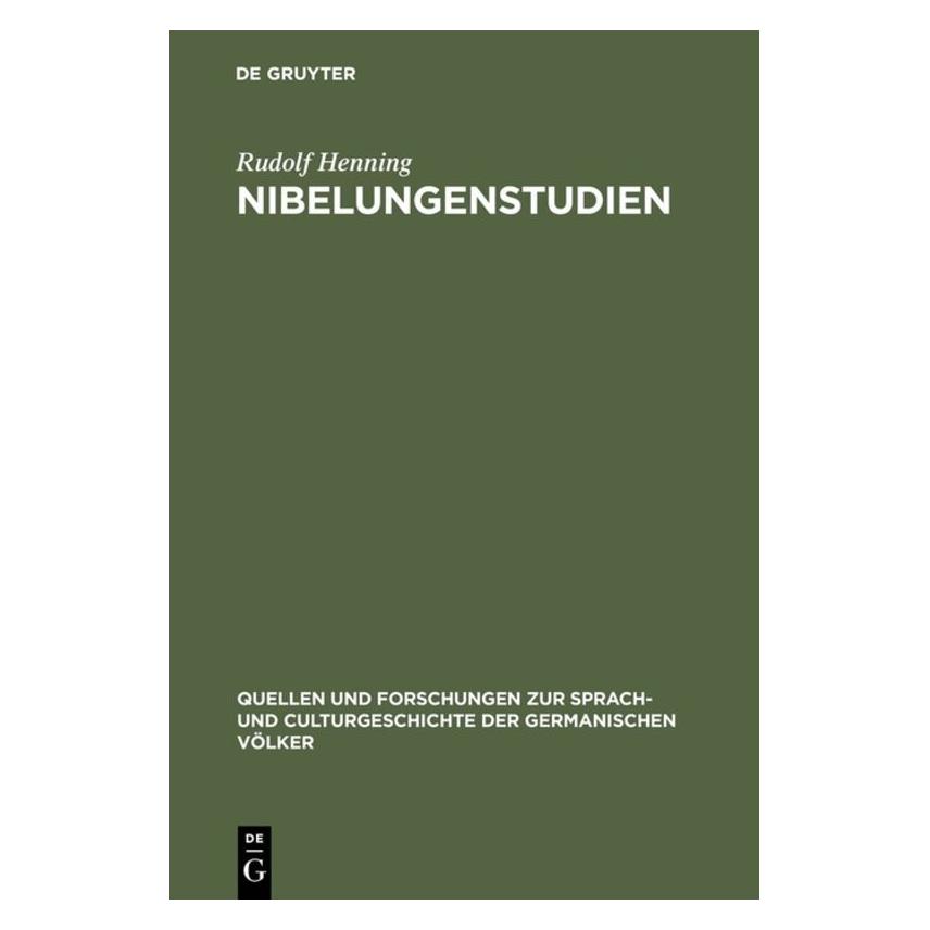 De Gruyter Henning:Nibelungenstudien (Deutsch, Hardcover, Rudolf Henning) (67767021)