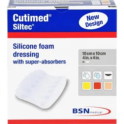 Cutimed Siltec Schaumverband 10x10cm Sanft Haftend 10 ST