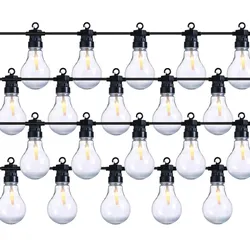 MARELIDA LED Party Garten Lichterkette Verlängerungsset 20 Filament LED koppelbar 9,5m