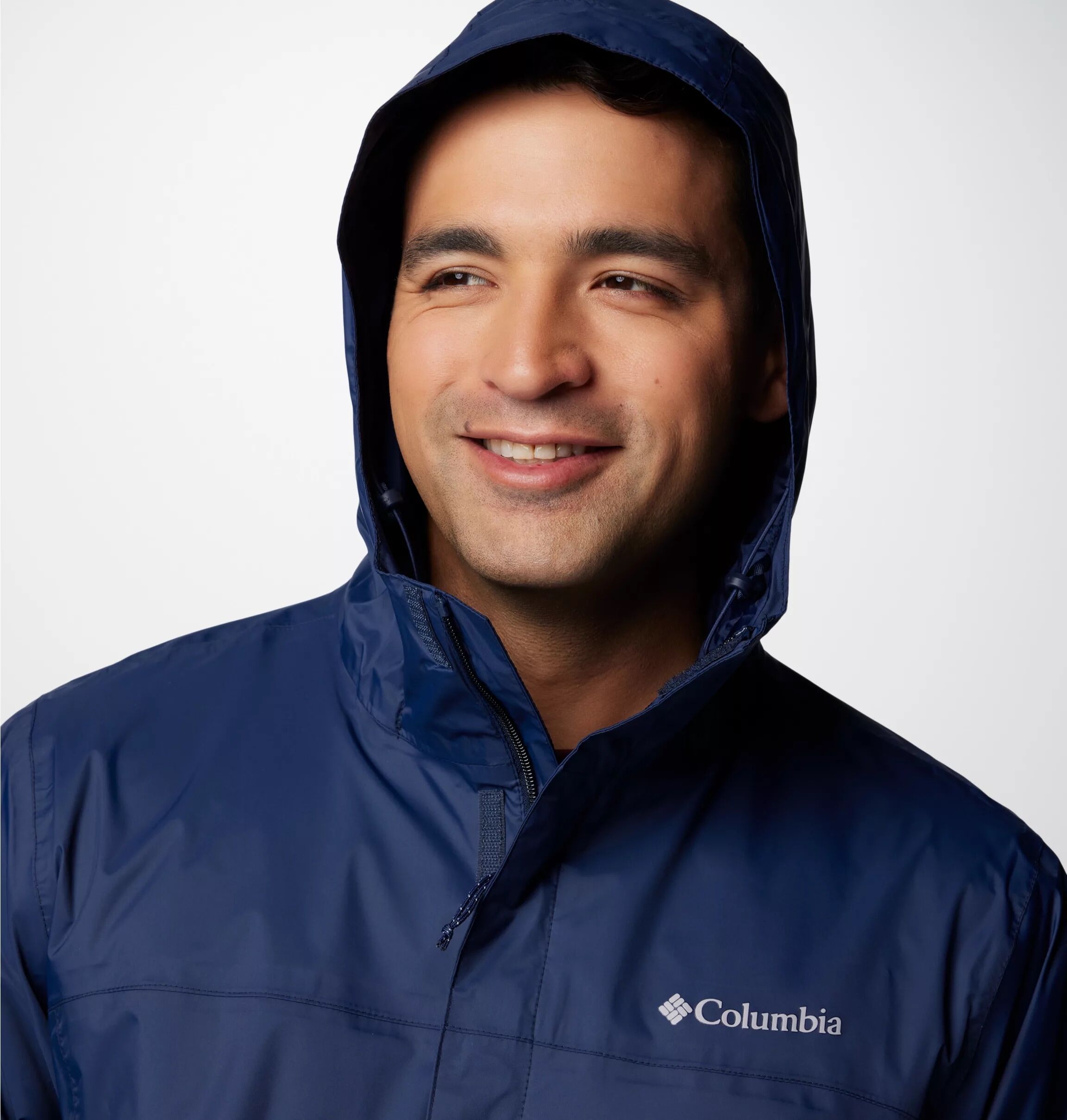 Regenjacke COLUMBIA "WATERTIGHT II JACKET", Herren, Gr. XL, blau (collegiate n), Web, Obermaterial: 100% Nylon, unifarben, hoch geschlossener Ausschnitt, eingesetzt eingefasste Kante mit Klettverschluss, Jacken Regenjacke, mit Reissverschlusstaschen, wass