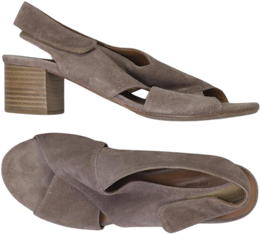 Homers Damen Sandalen, Grau, Gr. EU 39, Leder - Second Hand
