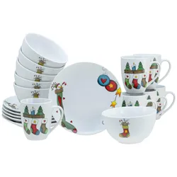 Frühstücksservice Luna Multicolor, 18-teilig