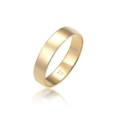 Partnerring ELLI PREMIUM "Ring Trauring Bandring 585 Gelbgold" Gr. 64, gold, Fingerringe, Damen, 64, Gelbgold 585
