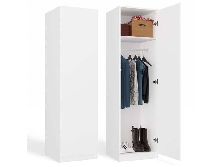 KLEIDERSCHRANK Weiß 50/180/50