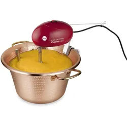 Macom Just Kitchen 850 Polentino with Electric Mixer Copper Diameter 25 cm, Handmixer, Rot, Kupfer