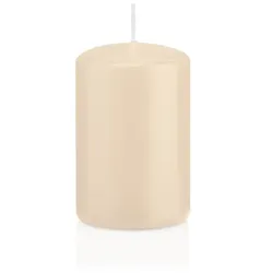 Wiedemann Kerzen Stumpenkerzen Creme Beige Ø 48 x 80 mm, 24 Stück, 18 Brenndauer