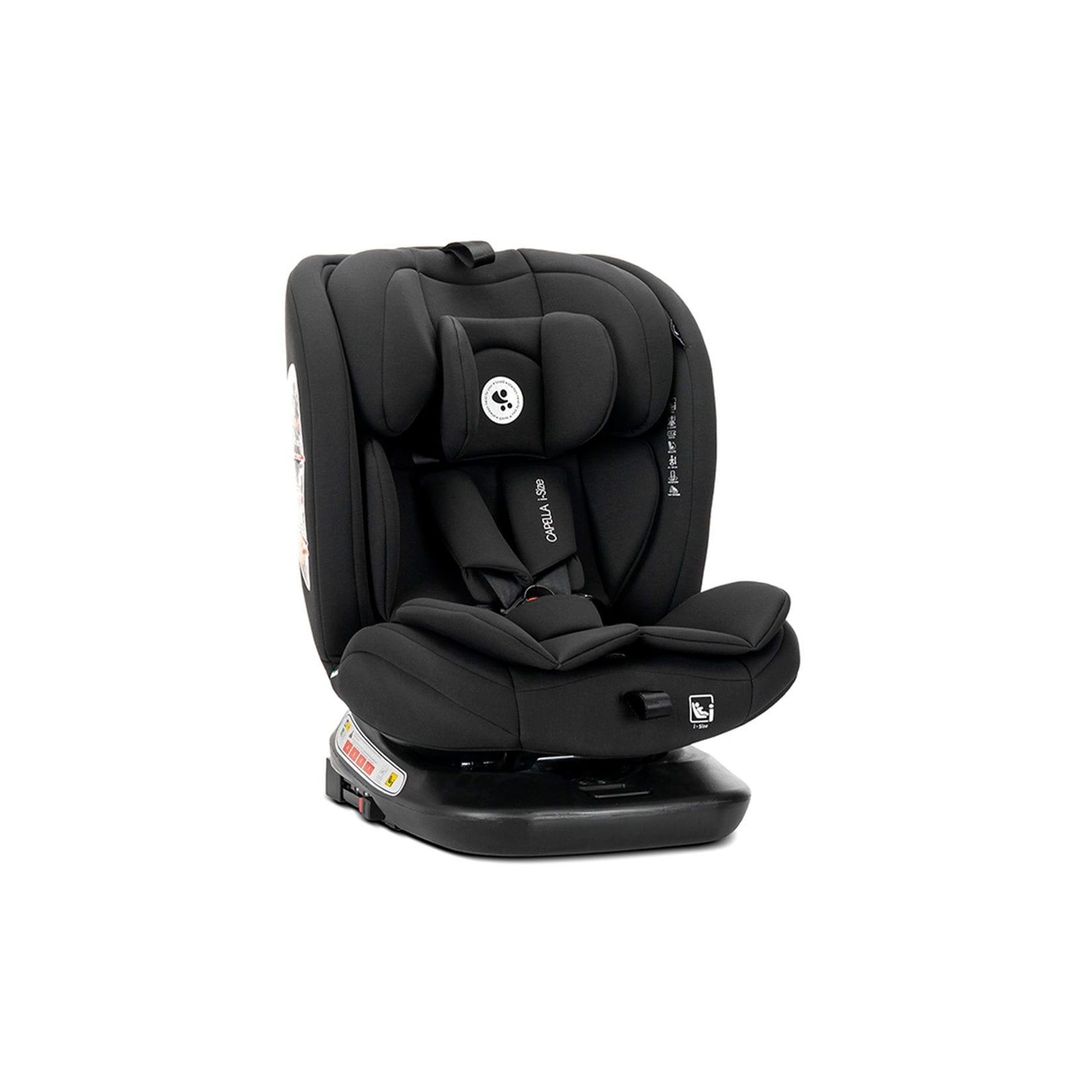 Lorelli Kindersitz Capella 40 - 150 cm Isofix Kopfkissen Kopfstütze verstellbar schwarz