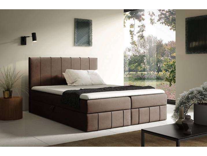 yourhouse24 Boxbett John (Bonell-Matratze und Topper), mit zwei Bettkästen