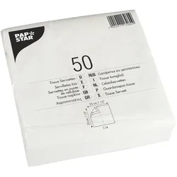 Papstar Economy Servietten weiss 33 x 33cm 50 Stück