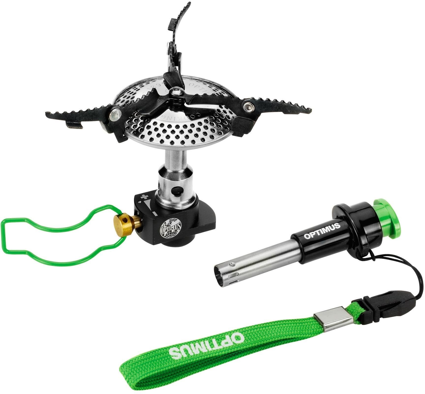 Gaskocher "Optimus Crux Lite mit Piezo", grün, GaskocherB:5,6cm H:5,7cm L:7,1cm, Stahl, Gaskocher, B:5,6cm H:5,7cm L:7,1cm grün Einheitsgröße