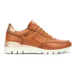Pikolinos für Damen. W4R-6731 Braune Cantabria Leder Turnschuhe (37), 3 bis 5 cm, Schnürsenkel, Lässig