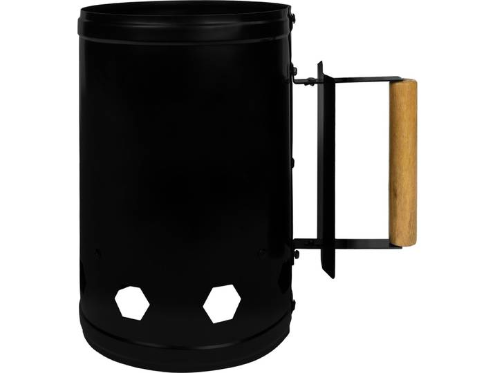 Krumble Houtskoolstarter - Brikettenstarter - BBQ snelstarter - Barbecue aanwakkeren - Briketten starter - BBQ starter - Barbeque - Barbecue accessoires - Metaal - 17 x 27 x 27\,5 cm (lxbxh) - Zwart