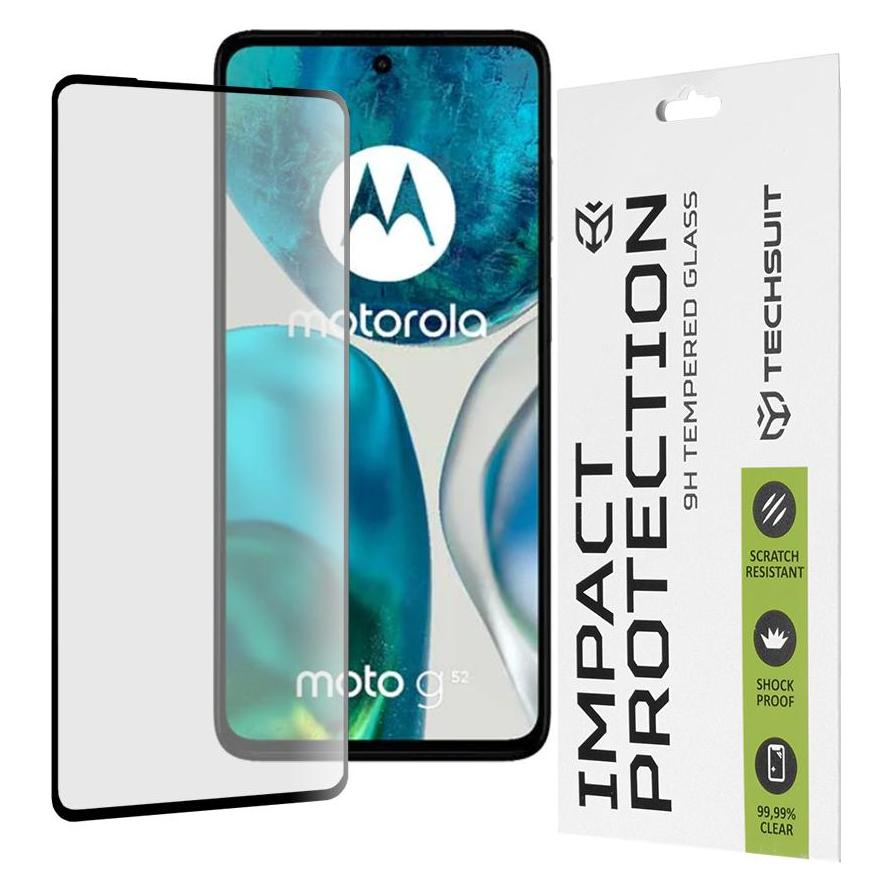 Techsuit - 111D Full Cover / Full Glue Glass - Motorola Moto G52 / Moto G82 5G - Black (Motorola Moto G52, Motorola Moto G82 5G) (56340163)