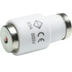 Hager LE33F63 Sicherung DIII E33 63A 500V F mit Melder