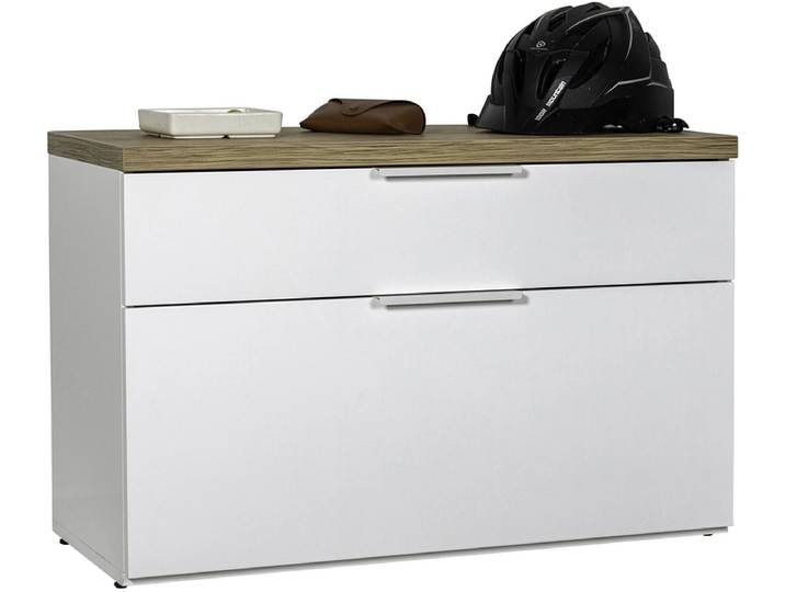 Bank für Schuhe MUNDI 9 Paar Schuhe 1 Klappe weiss glänzend