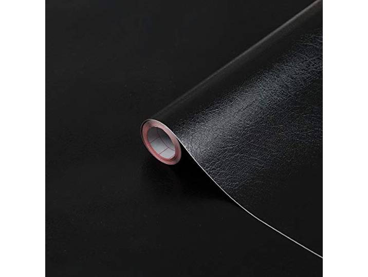 d-c-fix Möbel-Klebefolie Leder Uni schwarz 90 cm x 15 m Lederoptik Folie abwaschbare und selbstklebende Deko-Folie für Küche, Schrank, Tisch & Fensterbank - modern & langlebig