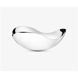 Georg Jensen, Dekoschale, XRY/BLOOM SCHALE L D34CM stahlgrau