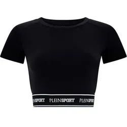 PLEIN SPORT Kurzarm-Rundhals-T-Shirt, Größe L in Schwarz 02