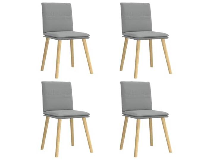KDVXBCQJH Esszimmerstühle 4er Set Polsterstuhl Hellgrau mit Metallbeinen Ergonomische Polsterstühle mit weichem Stoffbezug und stabiler Metall-Holz-Konstruktion für Esszimmer und Wohnküche.