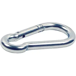 Feuerwehr-Karabinerhaken verzinkt Größe 60 x 6 mm Tragkraft 120 kg