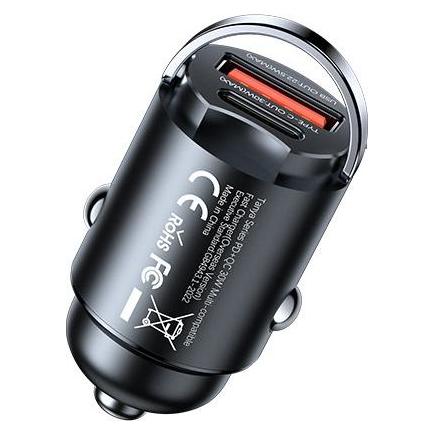 Remax CAR CHARGER TANYA SERIES 30W PD QC RCC-359 USB-C/USB BLACK (57813898)