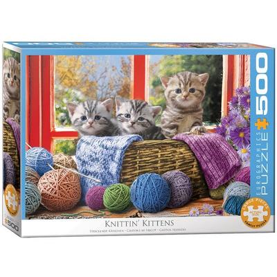 Strickende Kätzchen