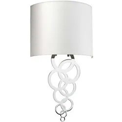 Elstead Lighting, Deckenleuchte, Curtis Wandleuchte E27 Medium Poliertes Chrom Elfenbeinfarbe (E27)