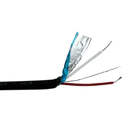 DAP MC-224-Cca-S1b-d2-a1 CPR Microphone Cable EN 50575 - 2x 0,32 mm2 - 100 m auf Spule - schwarze Ummantelung