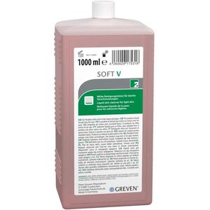 Greven Seife Soft V Milde Reinigungslotion, Flüssigseife, Nachfüller, 1 Liter