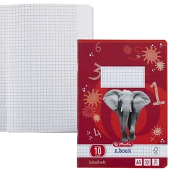 herlitz Schulheft x.book Lineatur 10 kariert DIN A5