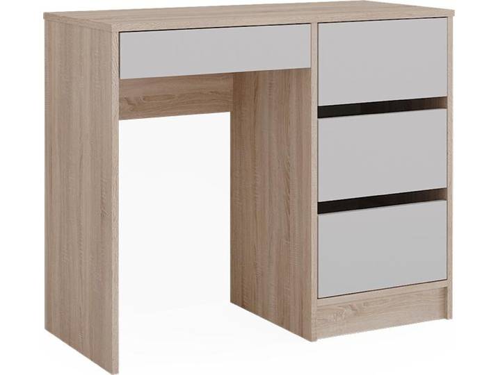 Bureau Vicco Sherry Blanc/Sonoma 90x40cm avec tiroirs\, Model 43666