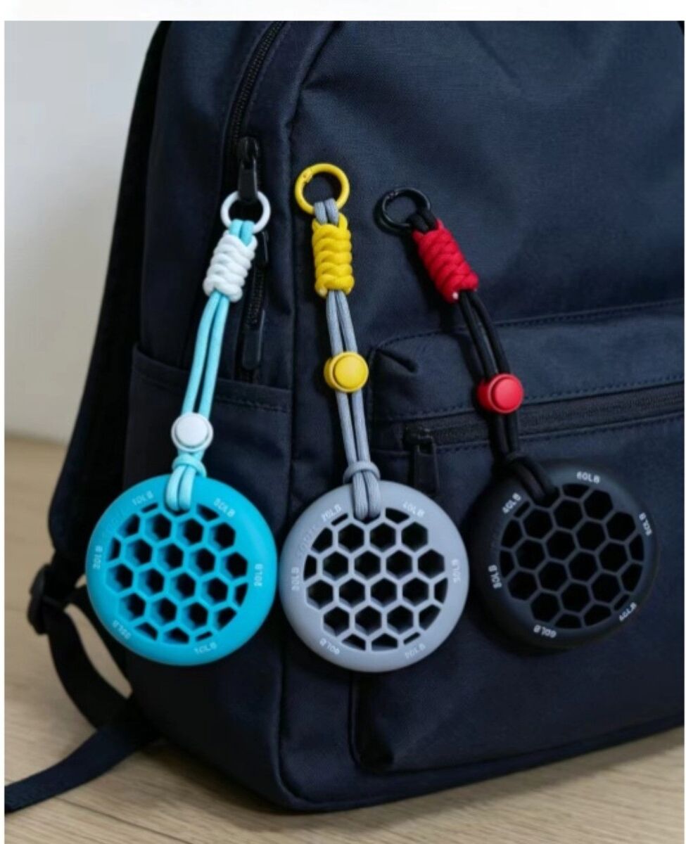 INF Verstellbarer Widerstand Silikon-Grip-Ring — Tragbarer Handtrainer mit Band für Fingerrehabilitation und Stressabbau Blau