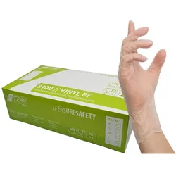 NITRAS VINYL PF Vinyl Einmalhandschuhe, transparent - , Größe: XL  500 Stück