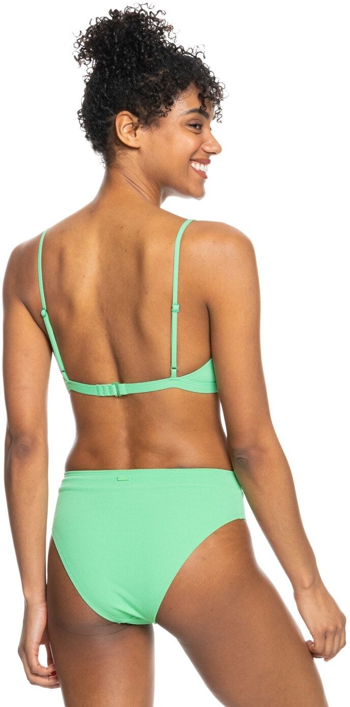 Bandeau-Bikini ROXY "Color Jam", Damen, Gr. XS, grün (absinthe grün), Obermaterial: 93% Nylon, 7% Elasthan., Bikini-Sets Bandeau-Bikini absinthe grün XS