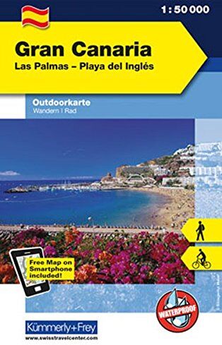 Kümmerly + Frey - Gran Canaria Las Palmas - Playa del Inglés: Outdoorkarte Spanien, 1:50 000 Wandern, Rad Free Map on Smartphone included (Kümmerly+Frey Outdoorkarte International) - Preis vom 10.10.2026 11:48:34 h