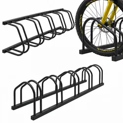 Relaxdays Fahrradständer für Boden und Wandmontage Schwarz