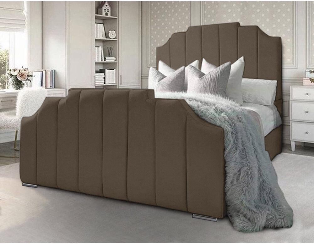 Etta Avenue Tyrion Upholstered Bed Mole Double (4'6)