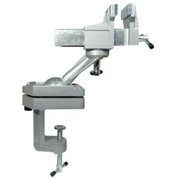 Unispann, Schraubstock + Zwinge, Feinmechanikerschraubstock Backen-B.46mm Spann-W.70mm Klemmbügel (70 mm)