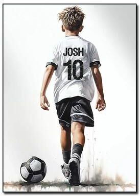 Uplift Essentials Personalized Football Player Poster Custom Athlete Wall Art For Boys' Bedrooms & Sports Fans style 1 7.9 X 11.8 In