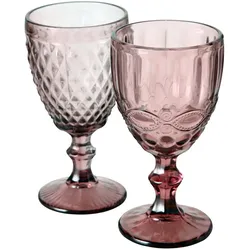 Boltze Weinglas Aurora 2er Set, rosa