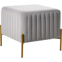 HOCKER Samtstoff Grau Utah