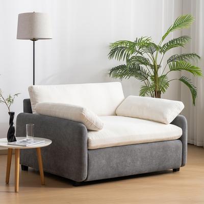 Oversized Chenille Sofa Chair Chaise Lounges with Pillows