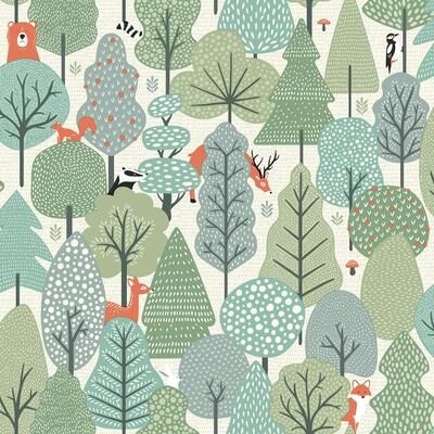 "Veer Decor Enchanted Forest Wallpaper - Roll 20.86""x33ft"