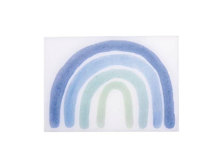 Wachsmotiv Regenbogen, pastell, 7x5cm, SB-Btl. 1Stück