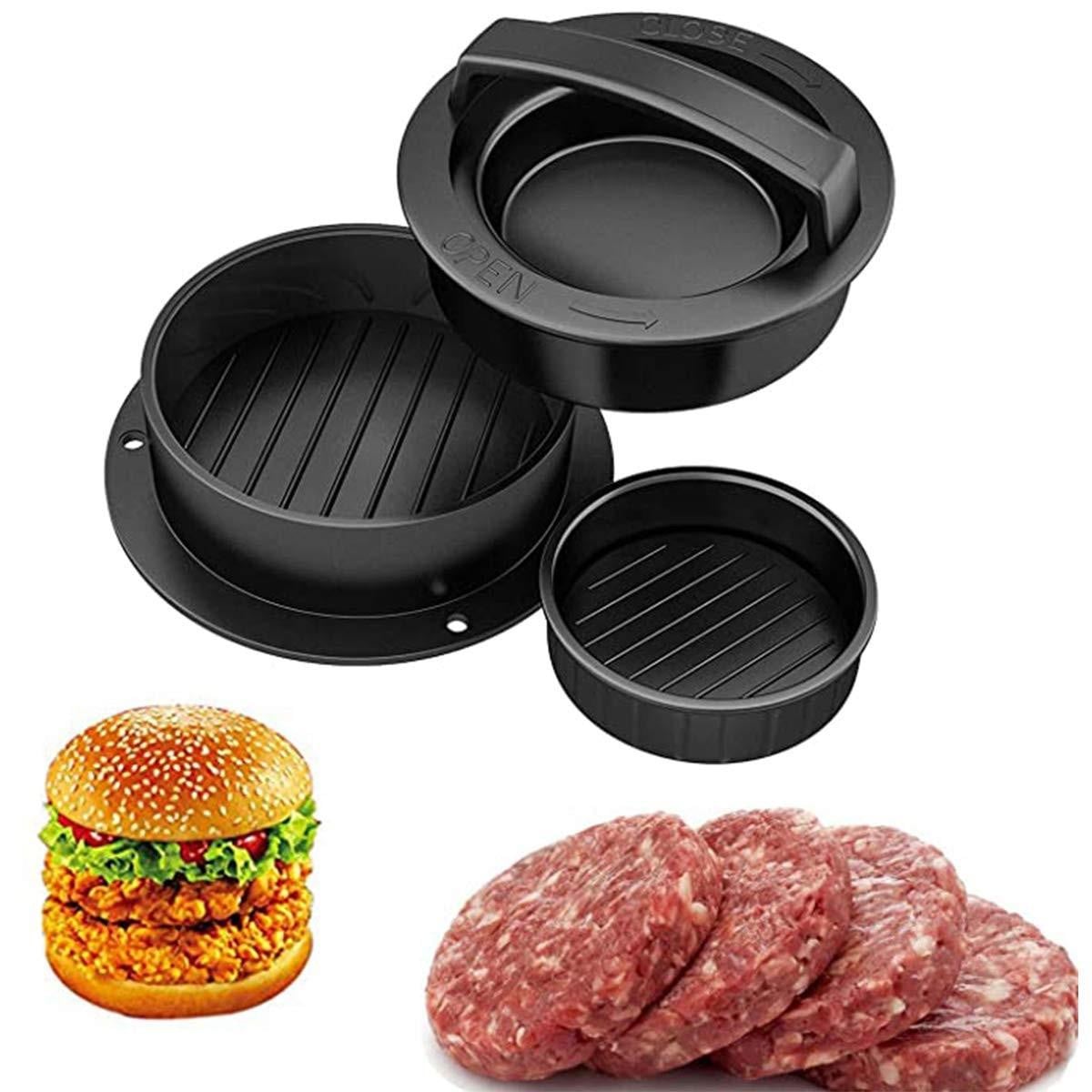 Merkloze Non Stick Burger Press - Zwart